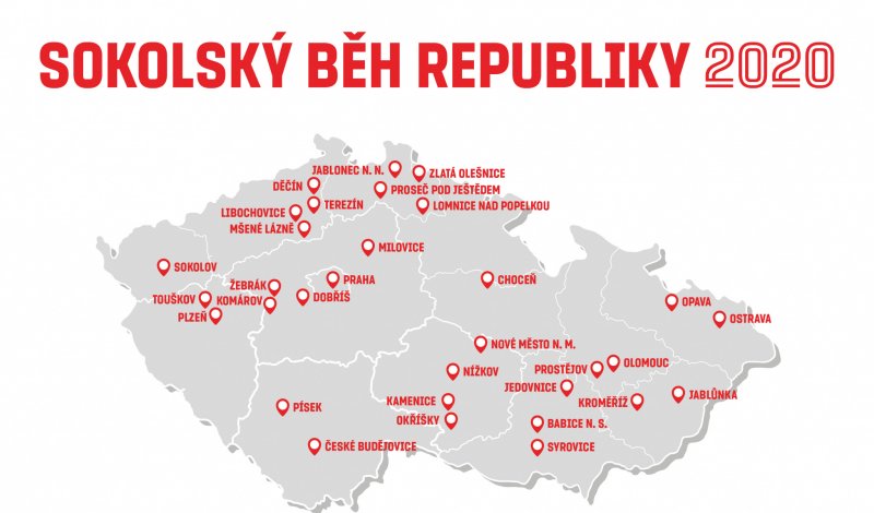 Sokolský běh republiky 2020 bude na 34 místech v Česku i USA