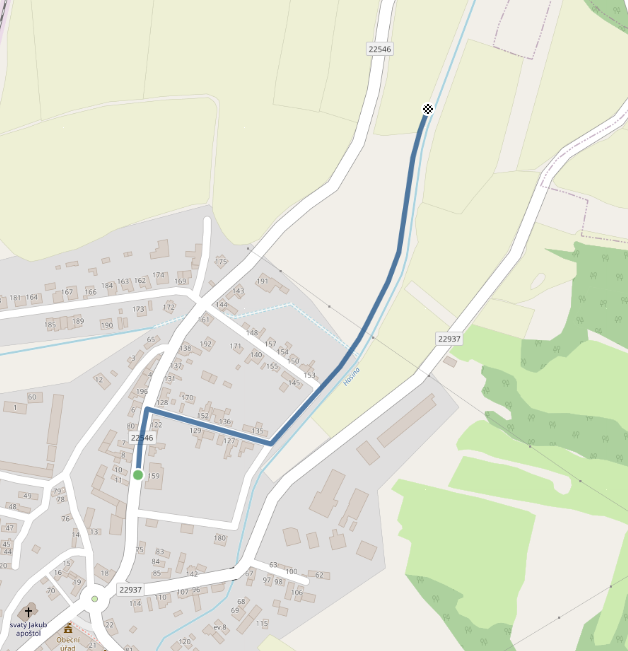 Mapa dětského závodu 600 m - Hřivice| Sokolský běh republiky