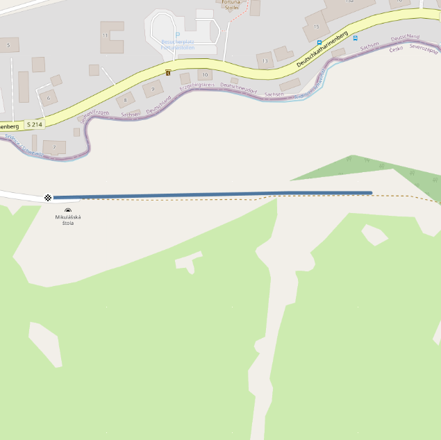 Mapa dětského závodu 500 m - Hora Svaté Kateřiny | Sokolský běh republiky