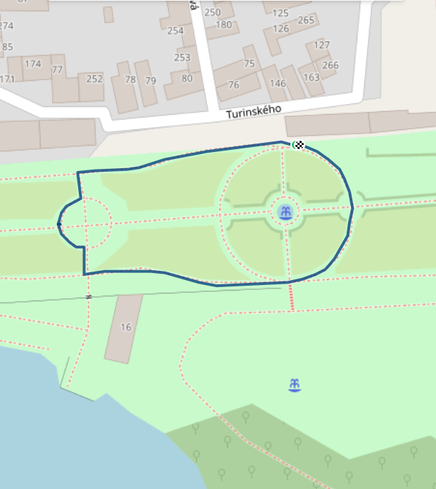 Mapa dětského závodu 400m a 800 m - Libochovice| Sokolský běh republiky