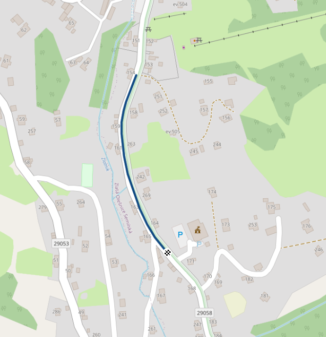 Mapa dětského závodu 800 m - Zlatá Olešnice | Sokolský běh republiky